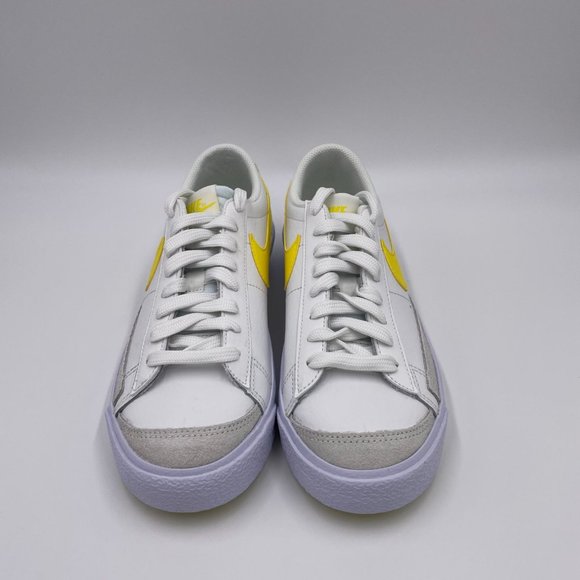 Nike Blazer Low ' 77 White / Yellow Womens Shoes - Picture 3 of 8